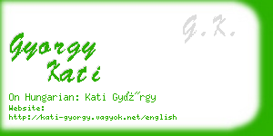 gyorgy kati business card